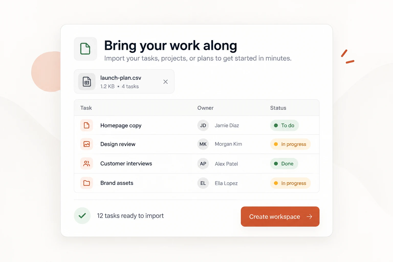 Bring the work into view