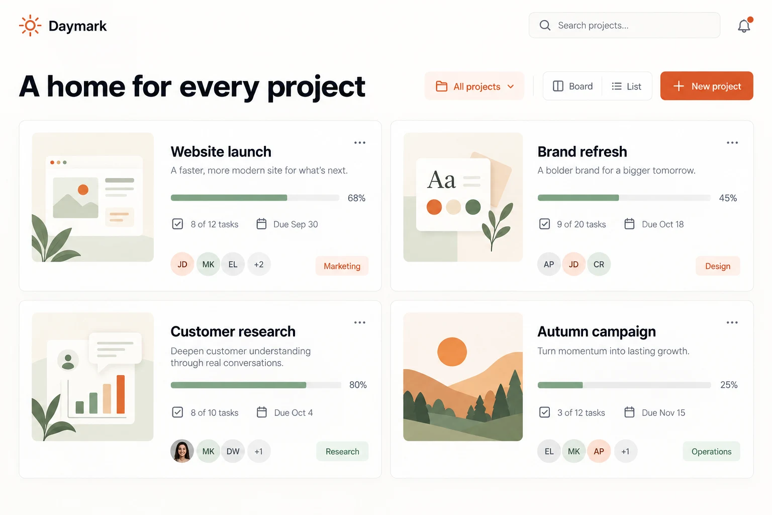 A home for every project